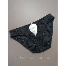 Жіночі мереживні трусики на середній посадці. Розмір 48 (xl)