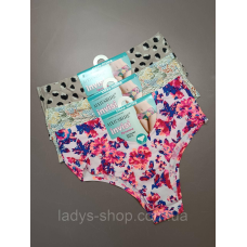 Набір жіночих безшовних трусиків на високій посадці, в наборі 3 шт. Розмір 48-50 (xl)