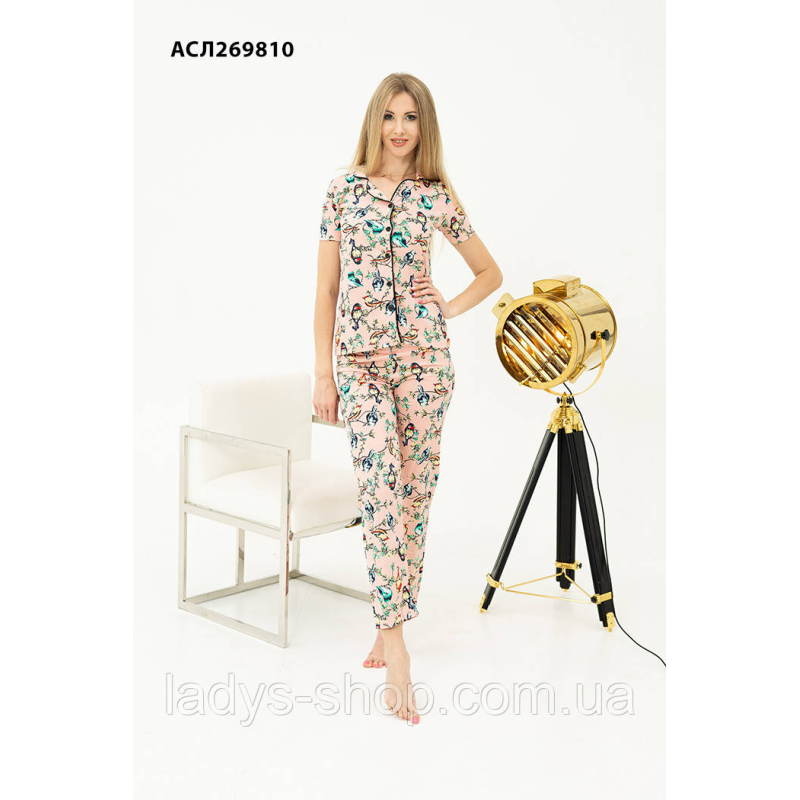 Комплект двійка жіноча сорочка на ґудзиках + штани XL Комплект двійка жіноча сорочка на ґудзиках + штани XL