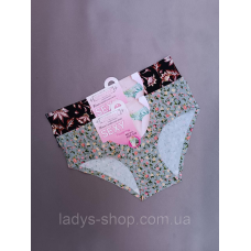 Набір жіночих безшовних трусиків на середній посадці. Набір 2 шт. Розмір 46