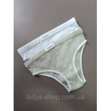 Набір жіночих хб трусиків на високій посадці. Розмір 46-48. Набір 2 шт.