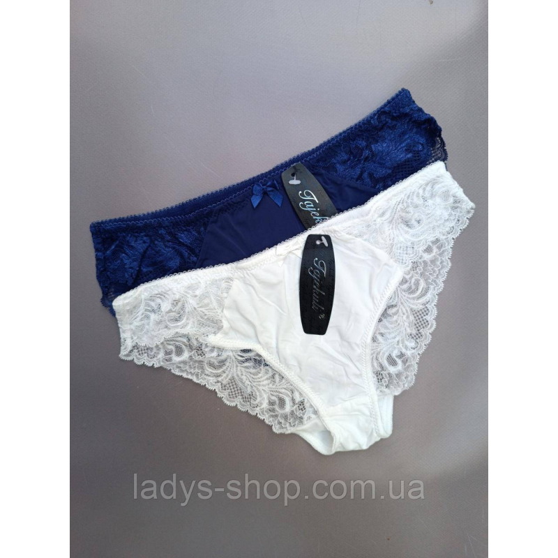 Набір жіночих мереживних трусиків на низькій посадці. Розмір 42-44. Набір 2 штуки Набір жіночих мереживних трусиків на низькій посадці. Розмір 42-44. Набір 2 штуки