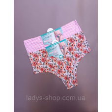 Набір жіночих безшовних трусиків на високій посадці, в наборі 2 шт. Розмір 50-52 (xxl)