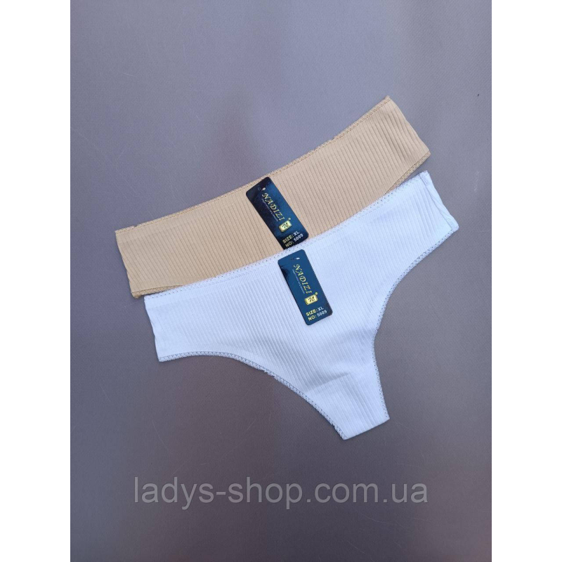 Набір жіночих хб трусиків на середній посадці “Рубчик“ Набір 2 шт. Розмір 48 (XL) Набір жіночих хб трусиків на середній посадці “Рубчик“ Набір 2 шт. Розмір 48 (XL)