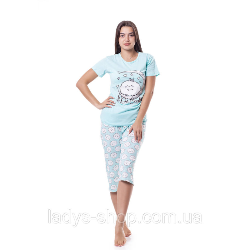 Комплект двійка жіноча футболка + бриджі  РОЗМІР: XL