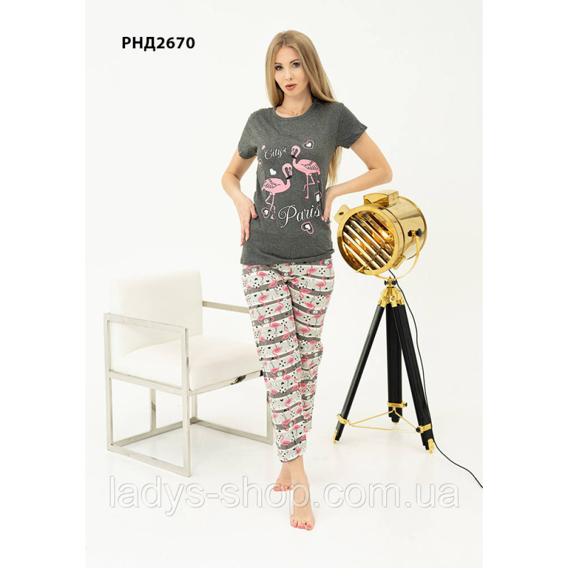Комплект двійка жіноча футболка + штани РОЗМІР: М