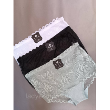 Набір жіночих мереживних трусиків на високій посадці. В наборі 3 шт. Розмір 54-56