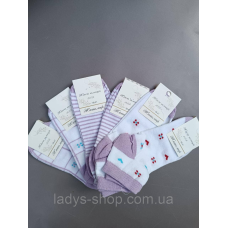 Жіночі короткі демісезонні шкарпетки. Набір 6 пар. Розмір: 36-41