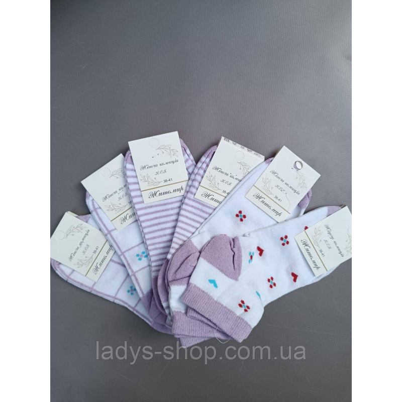Жіночі короткі демісезонні шкарпетки. Набір 6 пар. Розмір: 36-41 Жіночі короткі демісезонні шкарпетки. Набір 6 пар. Розмір: 36-41