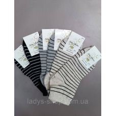 Жіночі короткі демісезонні шкарпетки. Набір 6 пар. Розмір: 36-41