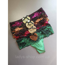 Набір жіночих мереживних трусиків-бікіні на низькій посадці. Розмір 46, 50. Набір 4 шт.