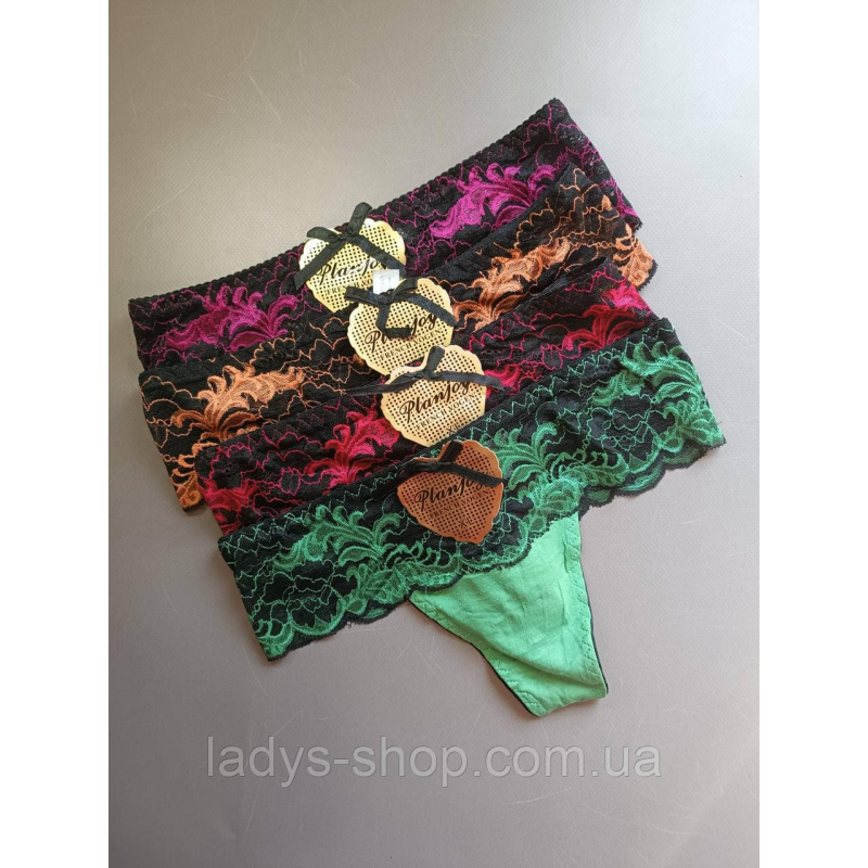 Набір жіночих мереживних трусиків-бікіні на низькій посадці. Розмір 46, 50. Набір 4 шт. 50 Набір жіночих мереживних трусиків-бікіні на низькій посадці. Розмір 46, 50. Набір 4 шт. 50