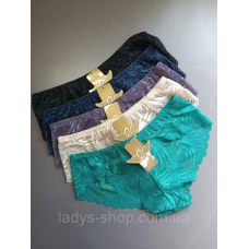 Набір жіночих мереживних трусиків на середній посадці. Розмір 48 (XL). Набір 5 шт.